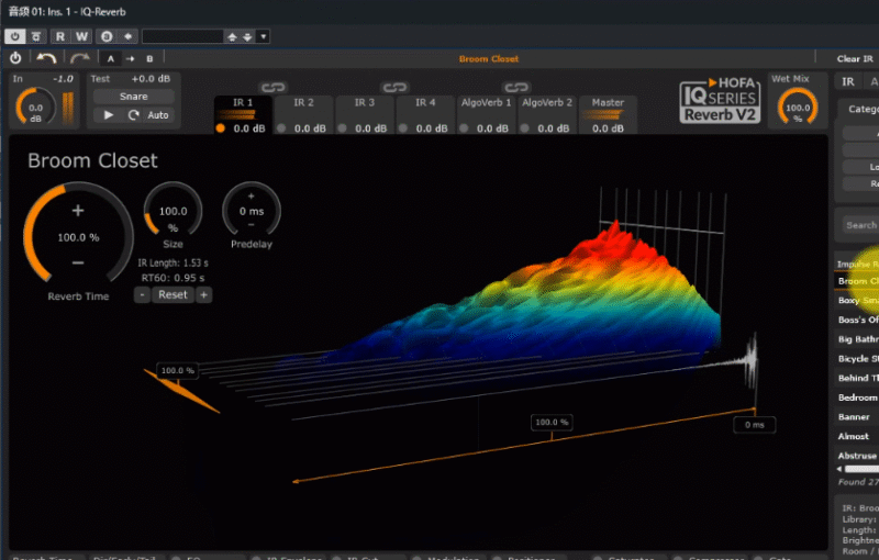 【混响效果器插件+2G预置】HOFA-Plugins HOFA IQ-Reverb v2.0.16 【WiN】-雨泽资源音频网