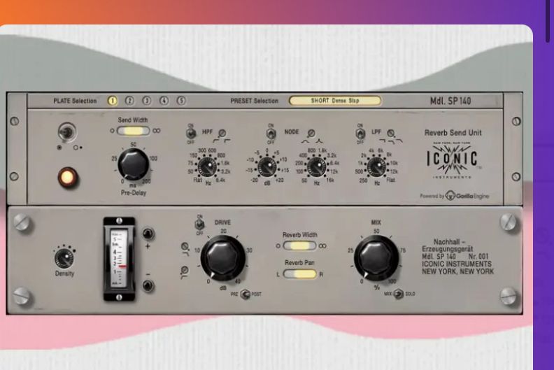 EMT140板式混响-Iconic InstrumentsSP140 Plate Reverb-Win 1.0.1-雨泽资源音频网