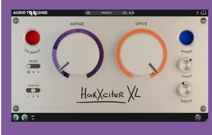 音色增强并行电子管饱和效果器-Audiotoolshed HarXciter XL-Mac 1.0.0-雨泽资源音频网