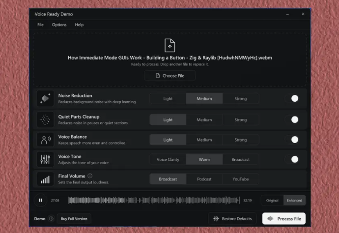 AI智能人声处理工具-Voice Ready-Win 1.0.2-雨泽资源音频网